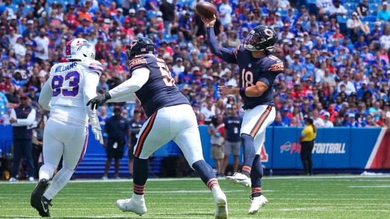 FrançaisLa performance exceptionnelle du quarterback recrue des Chicago Bears, Caleb Williams